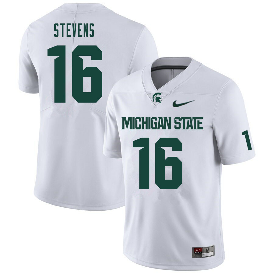 Men #16 Joe Stevens Michigan State Spartans College Football Jerseys Sale-White